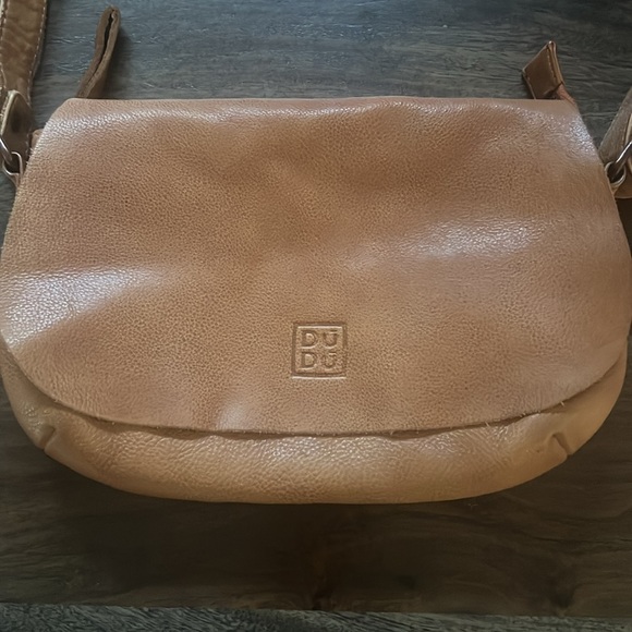 Dudu Caramel Tan Leather Crossbody Bag - Picture 2 of 12